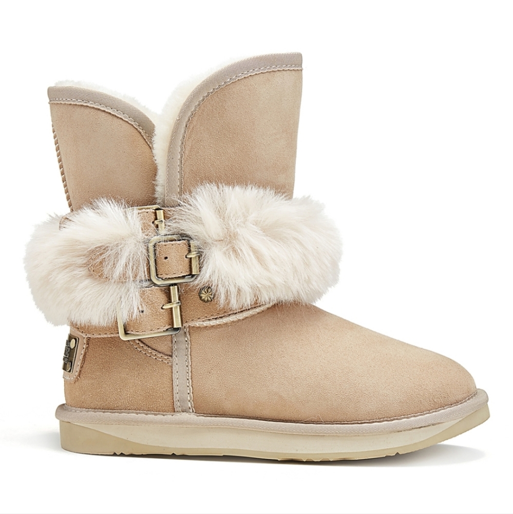 Australia Luxe Collective Hatchet Boots Sherpa Fur Suede Designer Le#190